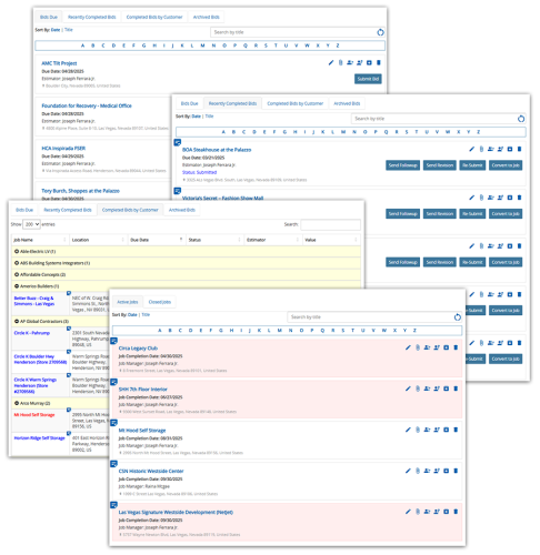 Manage Bids & Jobs