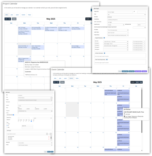 Interactive calendars